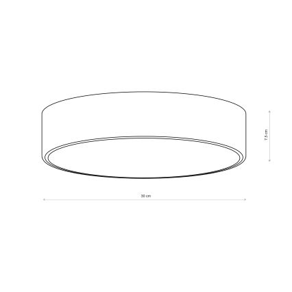 Brilagi - Plafoniera a soffitto per bagno CLARE 2xE27/24W/230V Ø 30 cm IP54 marrone