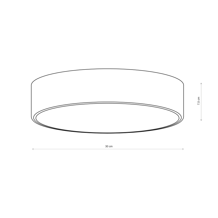 Brilagi - Plafoniera a soffitto per bagno CLARE 2xE27/24W/230V Ø 30 cm IP54 marrone