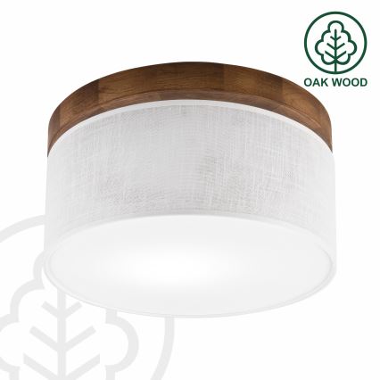 Brilagi - Plafoniera BELLADONNA 1xE27/15W/230V diametro 30 cm bianco/quercia ciliegio