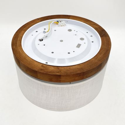 Brilagi - Plafoniera BELLADONNA 1xE27/15W/230V diametro 30 cm bianco/quercia ciliegio