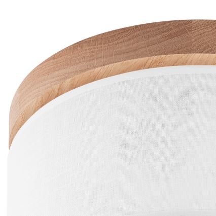 Brilagi - Plafoniera BELLADONNA 1xE27/15W/230V diametro 30 cm bianco/quercia
