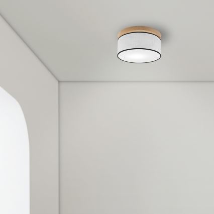 Brilagi - Plafoniera BELLADONNA 1xE27/15W/230V diametro 30 cm bianco/quercia
