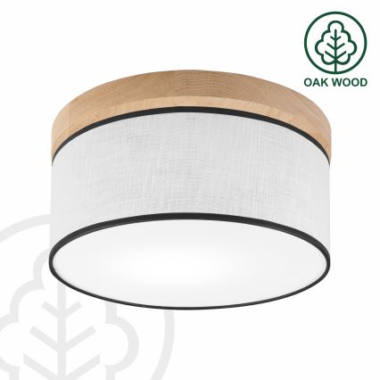 Brilagi - Plafoniera BELLADONNA 1xE27/15W/230V diametro 30 cm bianco/quercia
