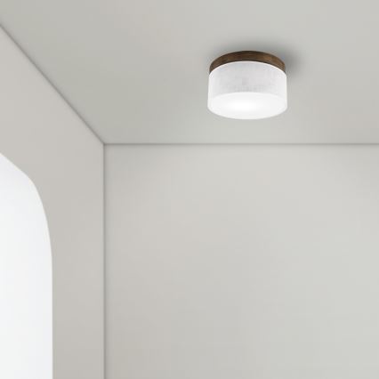 Brilagi - Plafoniera BELLADONNA 1xE27/15W/230V diametro 30 cm bianco/quercia