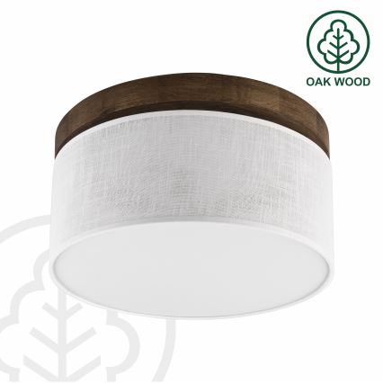 Brilagi - Plafoniera BELLADONNA 1xE27/15W/230V diametro 30 cm bianco/quercia