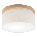 Brilagi - Plafoniera BELLADONNA 1xE27/15W/230V diametro 30 cm color crema/quercia
