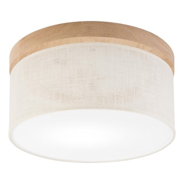 Brilagi - Plafoniera BELLADONNA 1xE27/15W/230V diametro 30 cm color crema/quercia