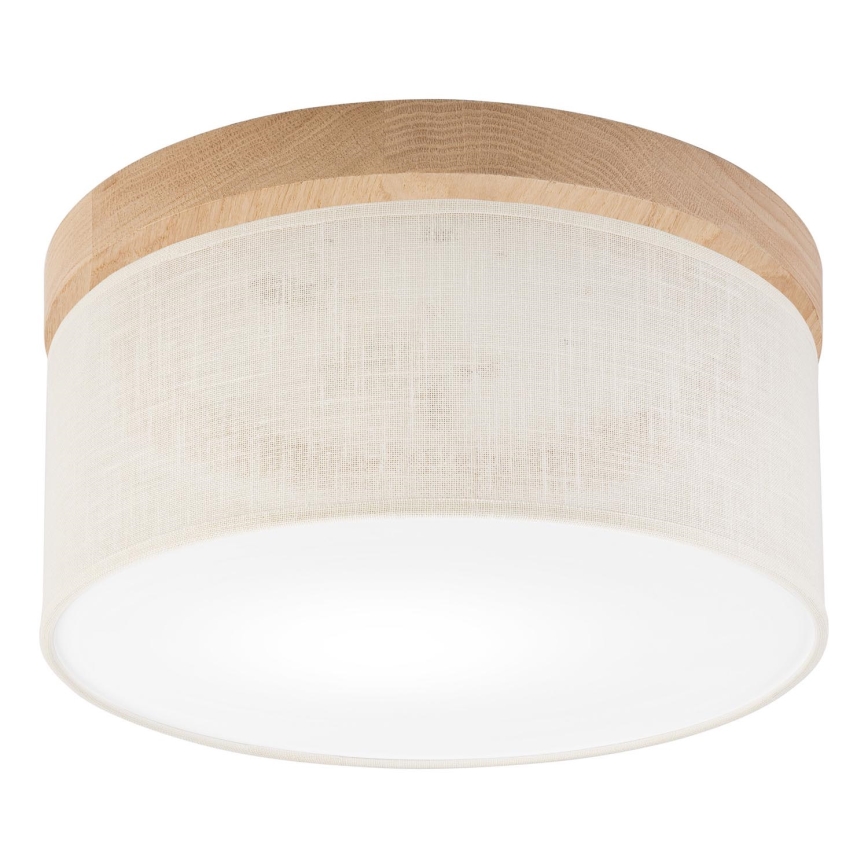 Brilagi - Plafoniera BELLADONNA 1xE27/15W/230V diametro 30 cm color crema/quercia