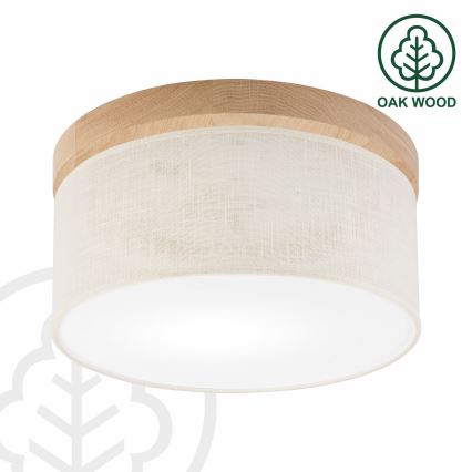 Brilagi - Plafoniera BELLADONNA 1xE27/15W/230V diametro 30 cm color crema/quercia