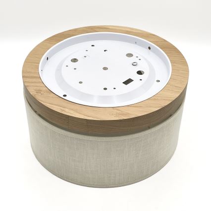 Brilagi - Plafoniera BELLADONNA 1xE27/15W/230V diametro 30 cm color crema/quercia