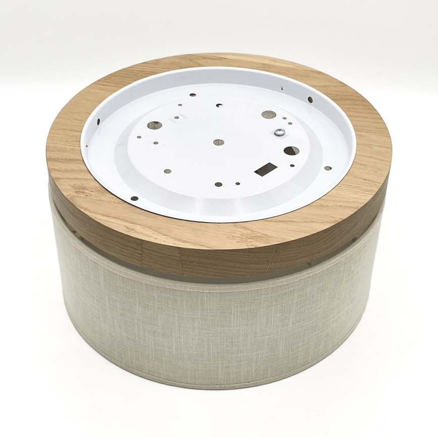 Brilagi - Plafoniera BELLADONNA 1xE27/15W/230V diametro 30 cm color crema/quercia