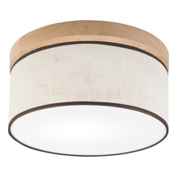 Brilagi - Plafoniera BELLADONNA 1xE27/15W/230V diametro 30 cm color crema/quercia