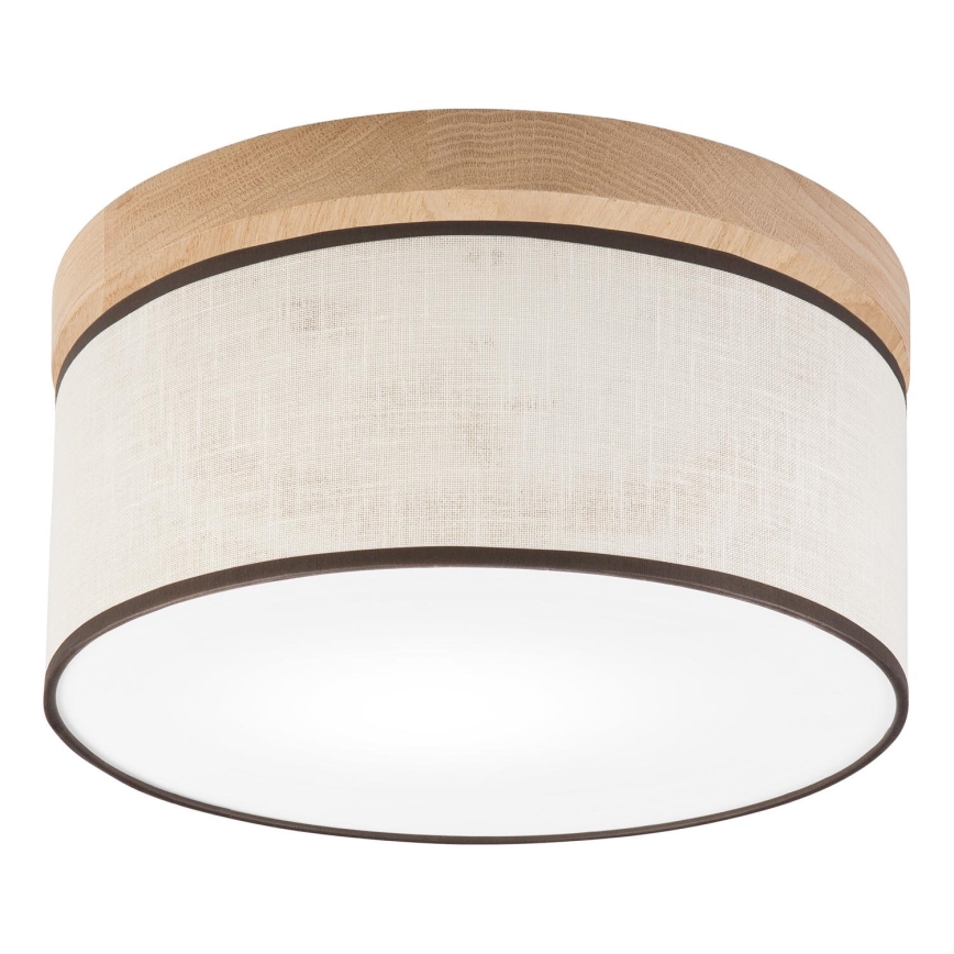 Brilagi - Plafoniera BELLADONNA 1xE27/15W/230V diametro 30 cm color crema/quercia