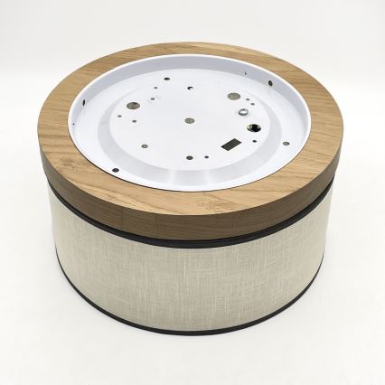 Brilagi - Plafoniera BELLADONNA 1xE27/15W/230V diametro 30 cm color crema/quercia