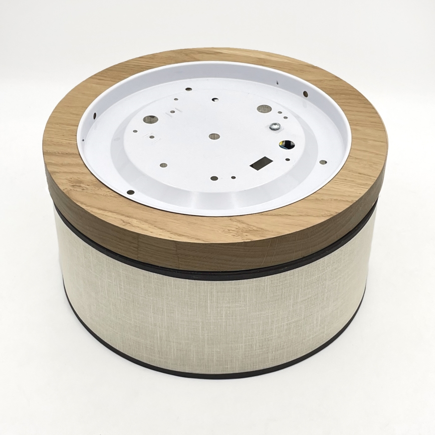 Brilagi - Plafoniera BELLADONNA 1xE27/15W/230V diametro 30 cm color crema/quercia