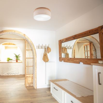 Brilagi - Plafoniera BELLADONNA 2xE27/15W/230V beige/quercia