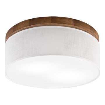 Brilagi - Plafoniera BELLADONNA 2xE27/15W/230V diametro 40 cm bianco/quercia ciliegio