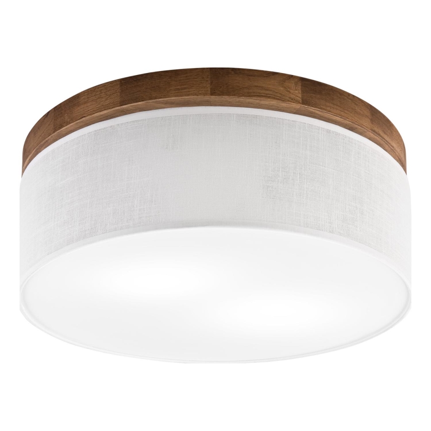 Brilagi - Plafoniera BELLADONNA 2xE27/15W/230V diametro 40 cm bianco/quercia ciliegio
