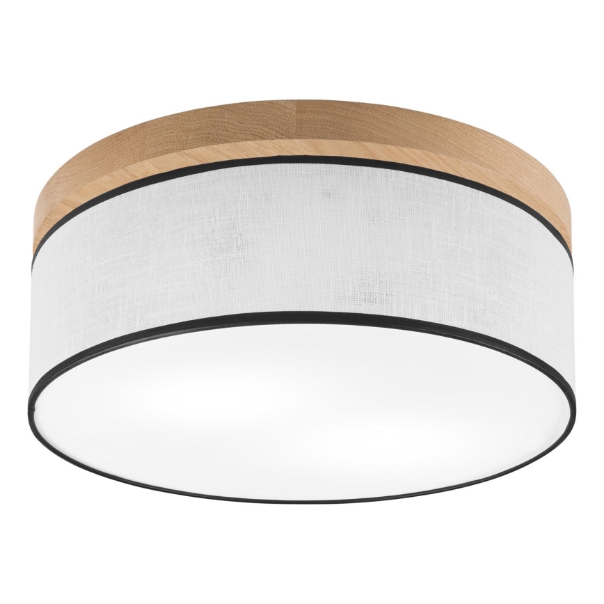 Brilagi - Plafoniera BELLADONNA 2xE27/15W/230V diametro 40 cm bianco/quercia