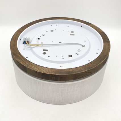 Brilagi - Plafoniera BELLADONNA 2xE27/15W/230V diametro 40 cm bianco/quercia