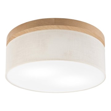 Brilagi - Plafoniera BELLADONNA 2xE27/15W/230V diametro 40 cm color crema/quercia