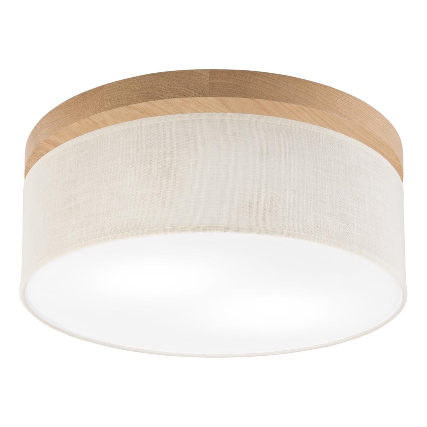 Brilagi - Plafoniera BELLADONNA 2xE27/15W/230V diametro 40 cm color crema/quercia