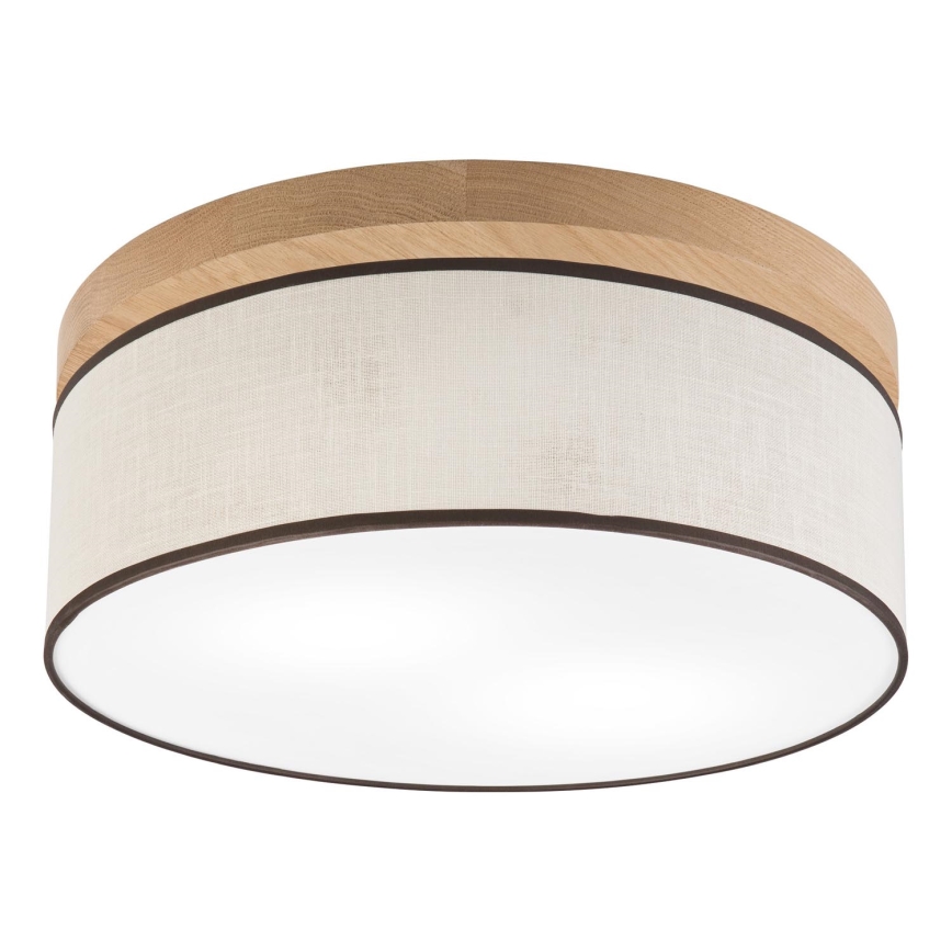 Brilagi - Plafoniera BELLADONNA 2xE27/15W/230V diametro 40 cm color crema/quercia