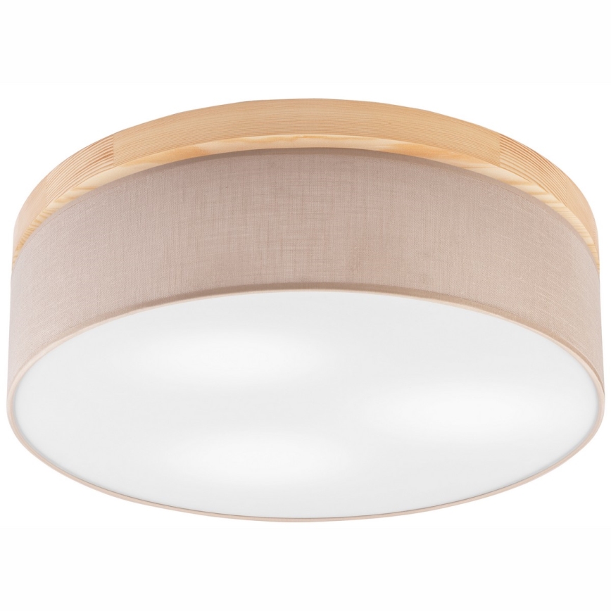Brilagi - Plafoniera BELLADONNA 3xE27/15W/230V beige/pino