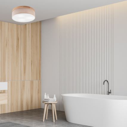 Brilagi - Plafoniera BELLADONNA 3xE27/15W/230V beige/quercia