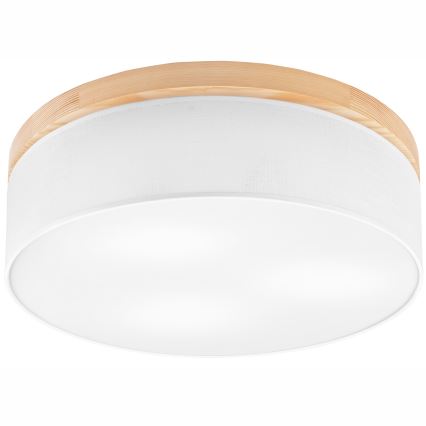 Brilagi - Plafoniera BELLADONNA 3xE27/15W/230V bianco/pino