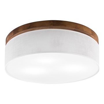 Brilagi - Plafoniera BELLADONNA 3xE27/15W/230V diametro 50 cm bianco/quercia ciliegio