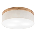 Brilagi - Plafoniera BELLADONNA 3xE27/15W/230V diametro 50 cm color crema/quercia