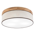 Brilagi - Plafoniera BELLADONNA 3xE27/15W/230V diametro 50 cm color crema/quercia