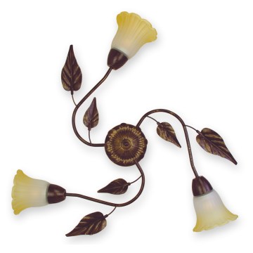 BRILAGI - Plafoniera BLOSSOM 3xE27/40W/230V Ø 75 cm patina/ottone