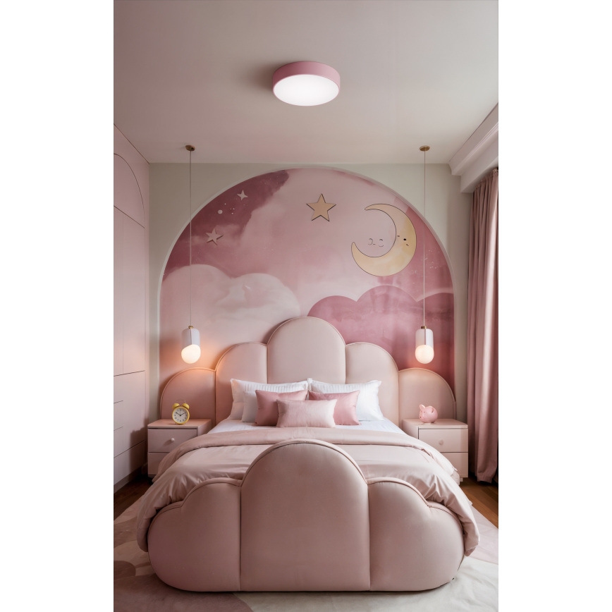 Brilagi - Plafoniera CLARE 1xE27/40W/230V diam. 20 cm rosa