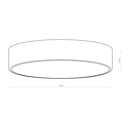 Brilagi - Plafoniera CLARE 4xE27/24W/230V Ø 50 cm bordeaux