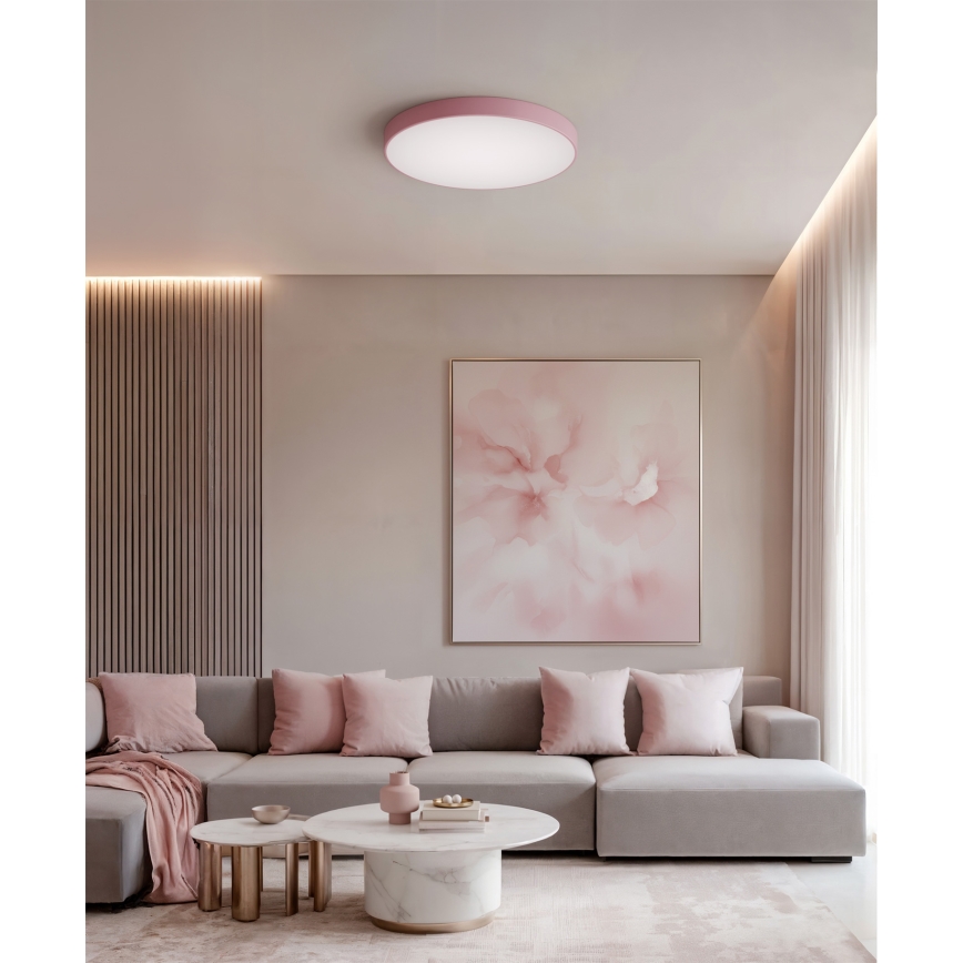 Brilagi - Plafoniera CLARE 4xE27/24W/230V Ø 50 cm rosa
