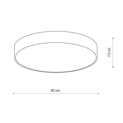 Brilagi - Plafoniera CLARE 4xE27/40W/230V diametro 50 cm beige