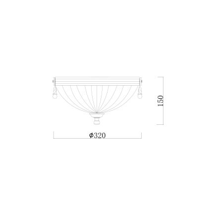 Brilagi - Plafoniera CLASSIC 2xE27/60W/230V ottone