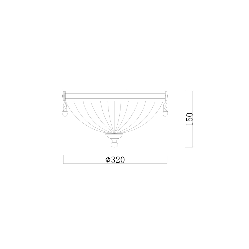 Brilagi - Plafoniera CLASSIC 2xE27/60W/230V ottone
