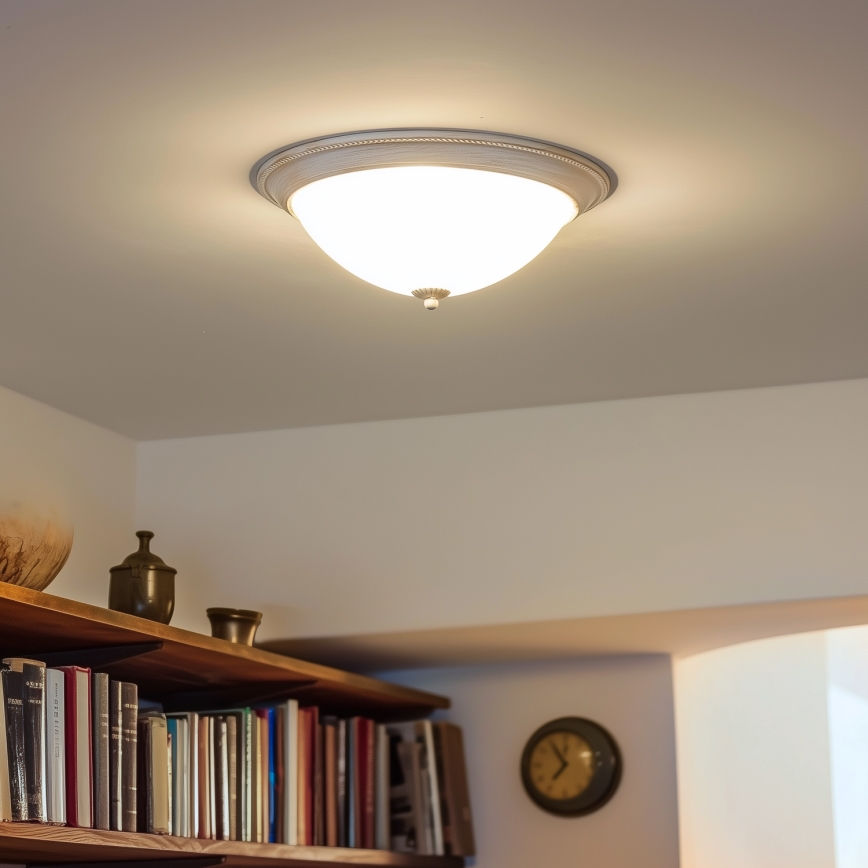 Brilagi - Plafoniera CLASSIC 3xE27/60W/230V color crema/patina