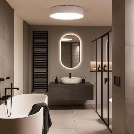 Brilagi - Plafoniera da bagno POOL 5xE27/15W/230V Ø 60 cm IP54 bianco