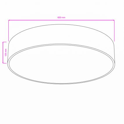 Brilagi - Plafoniera da bagno POOL 5xE27/15W/230V Ø 60 cm IP54 nero