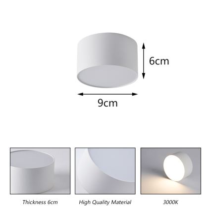 BRILAGI - Plafoniera da esterno a LED FORIS LED/9W/230V Ø 9 cm bianca IP44