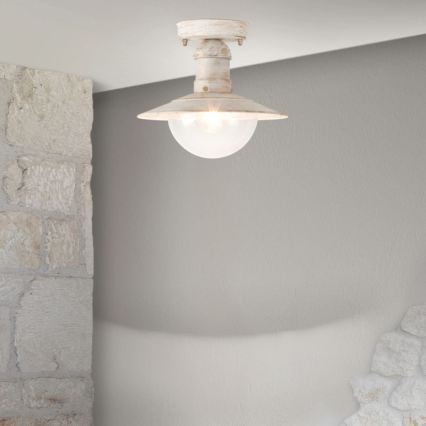 Brilagi - Plafoniera da esterno MOLDE 1xE27/60W IP44 bianco/patina