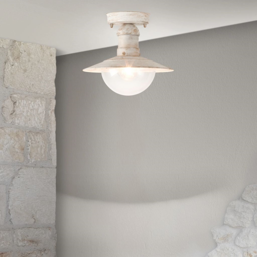 Brilagi - Plafoniera da esterno MOLDE 1xE27/60W IP44 bianco/patina