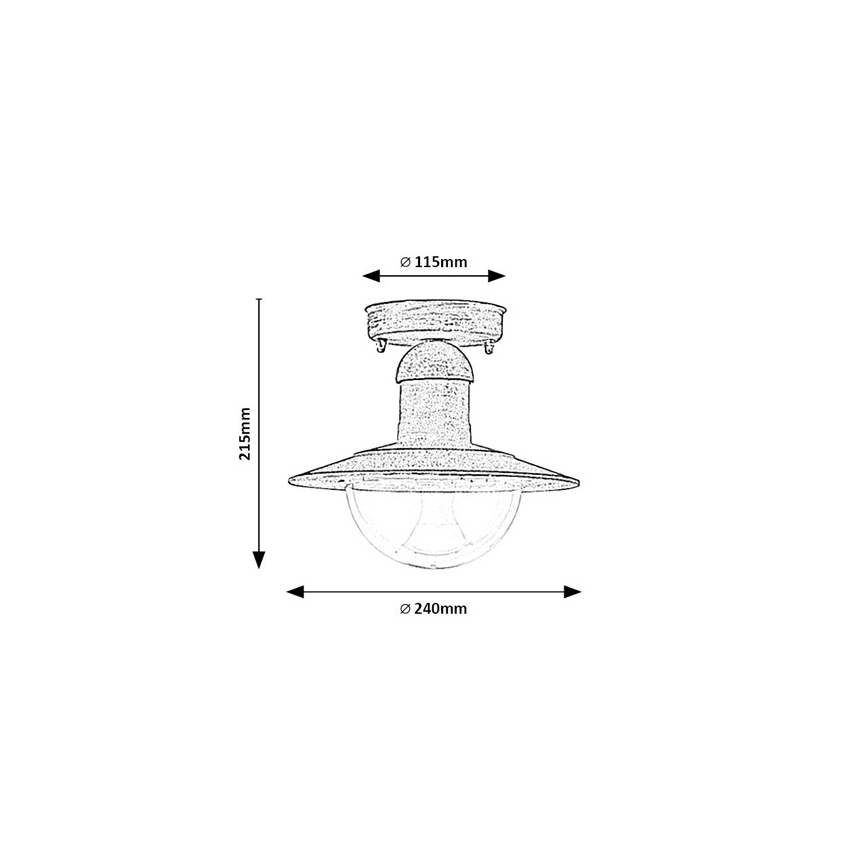 Brilagi - Plafoniera da esterno MOLDE 1xE27/60W IP44 bianco/patina