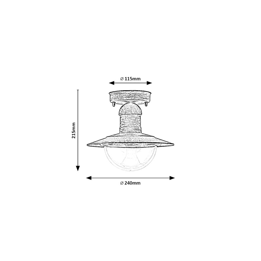 Brilagi - Plafoniera da esterno MOLDE 1xE27/60W IP44 bronzo/patina