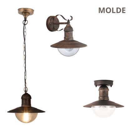 Brilagi - Plafoniera da esterno MOLDE 1xE27/60W IP44 bronzo/patina