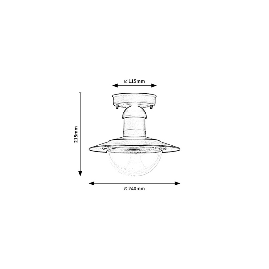Brilagi - Plafoniera da esterno MOLDE 1xE27/60W IP44 nera